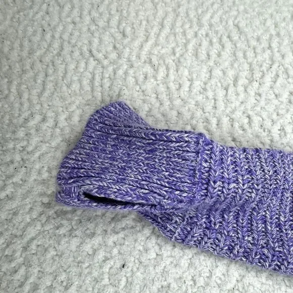 Ivivva Busy to‎ be Cozy V-Neck Pullover Sweater Girl's 12 Purple Knit Slim Fit - Picture 3 of 9